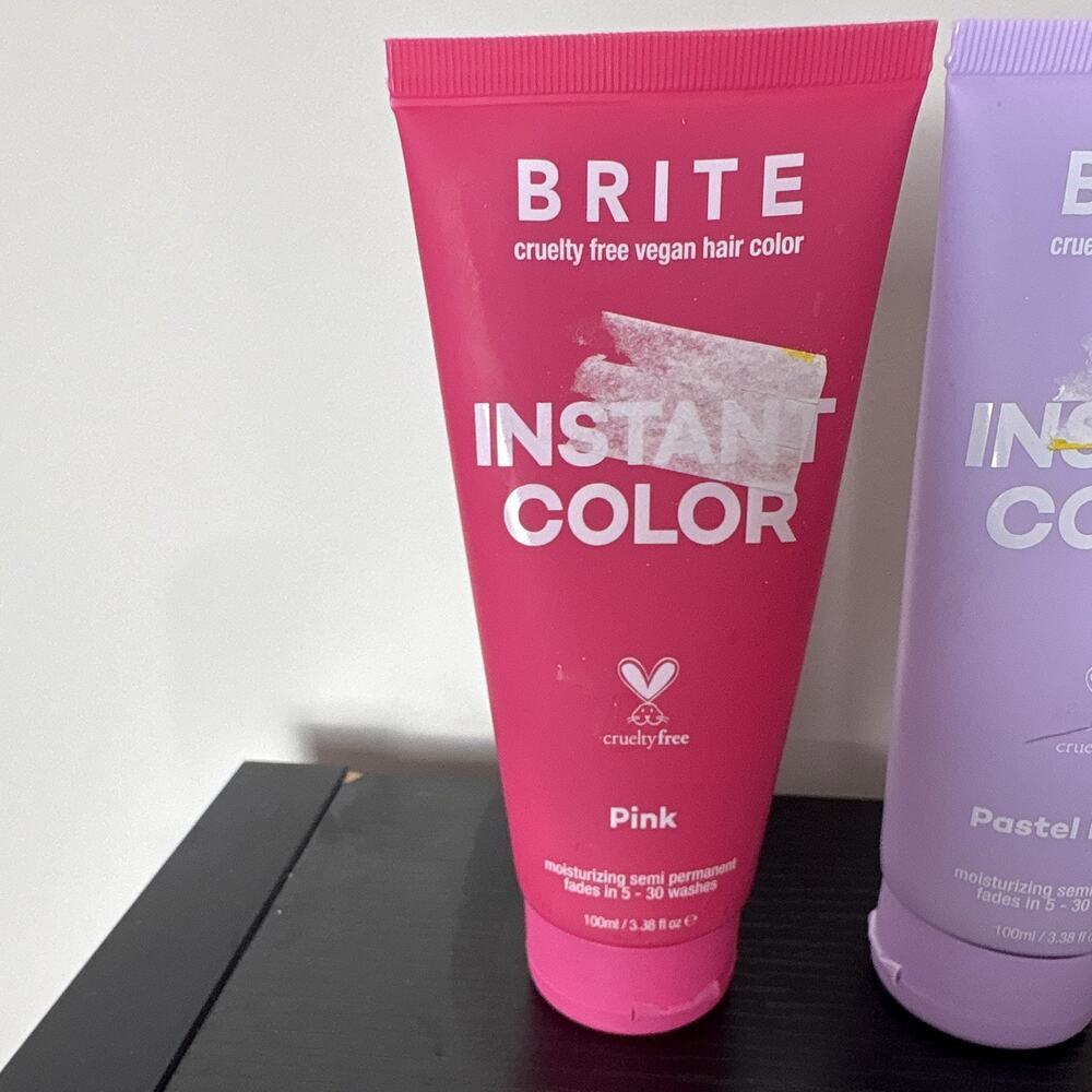 BRITE Cruelty-Free Vegan Hair Dye Wholesale Bulk Lot 3 Pink/Pastel Purple - Picture 2 of 5